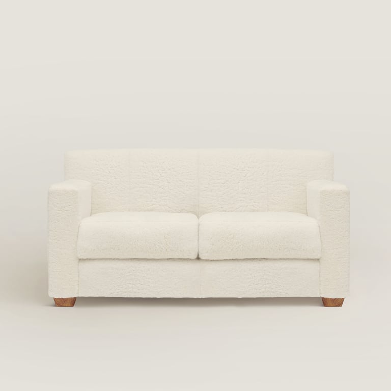 Reeditions J.-M. Frank par Hermès woolskin 2-seater sofa