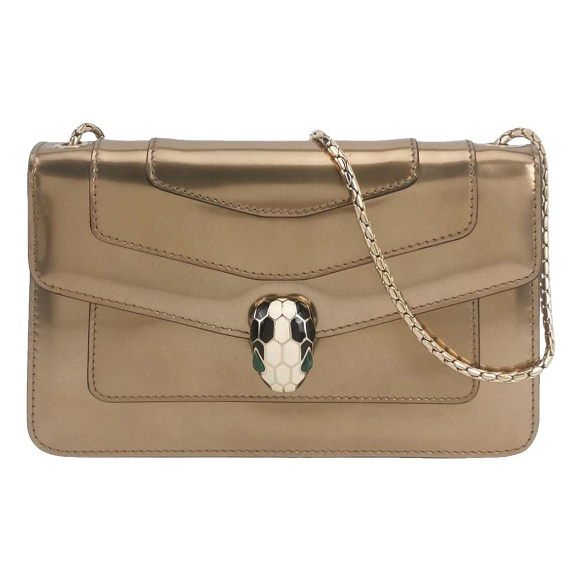 Serpenti patent leather handbag