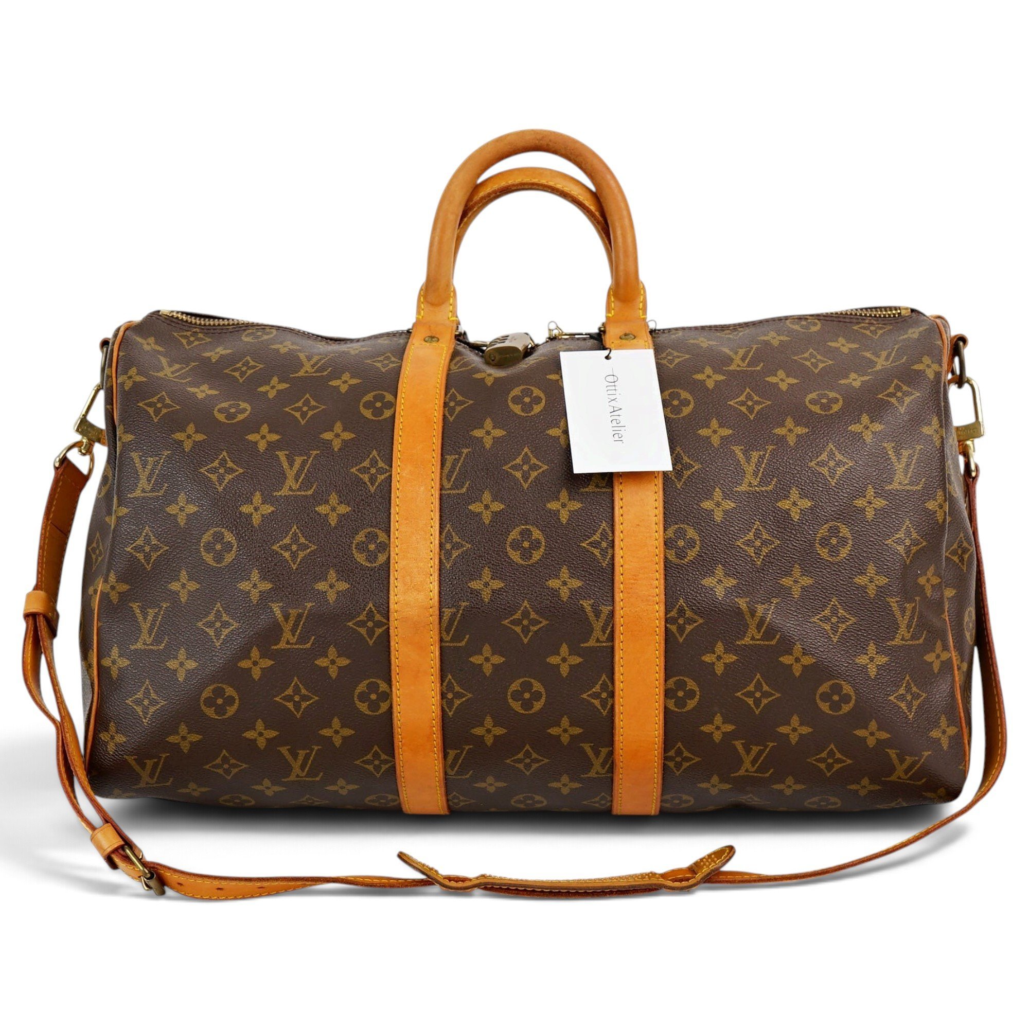 Keepall leather travel bag