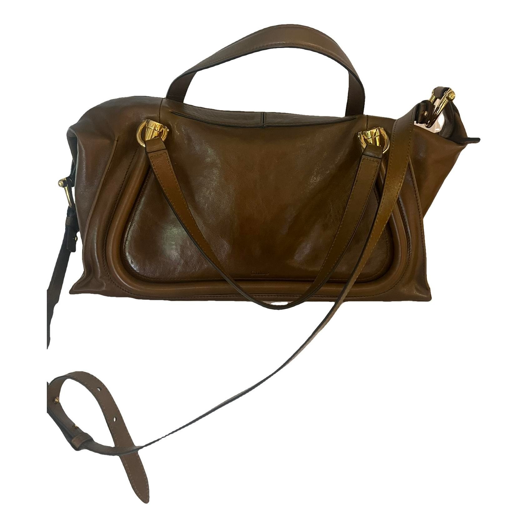 Leather clutch bag