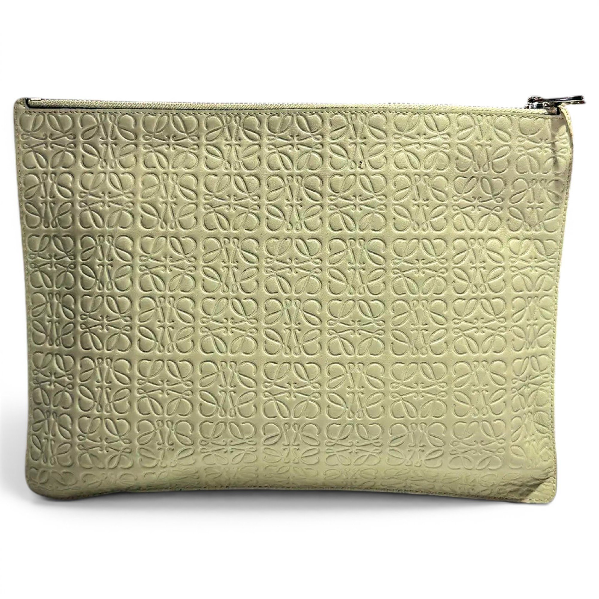 Leather clutch bag