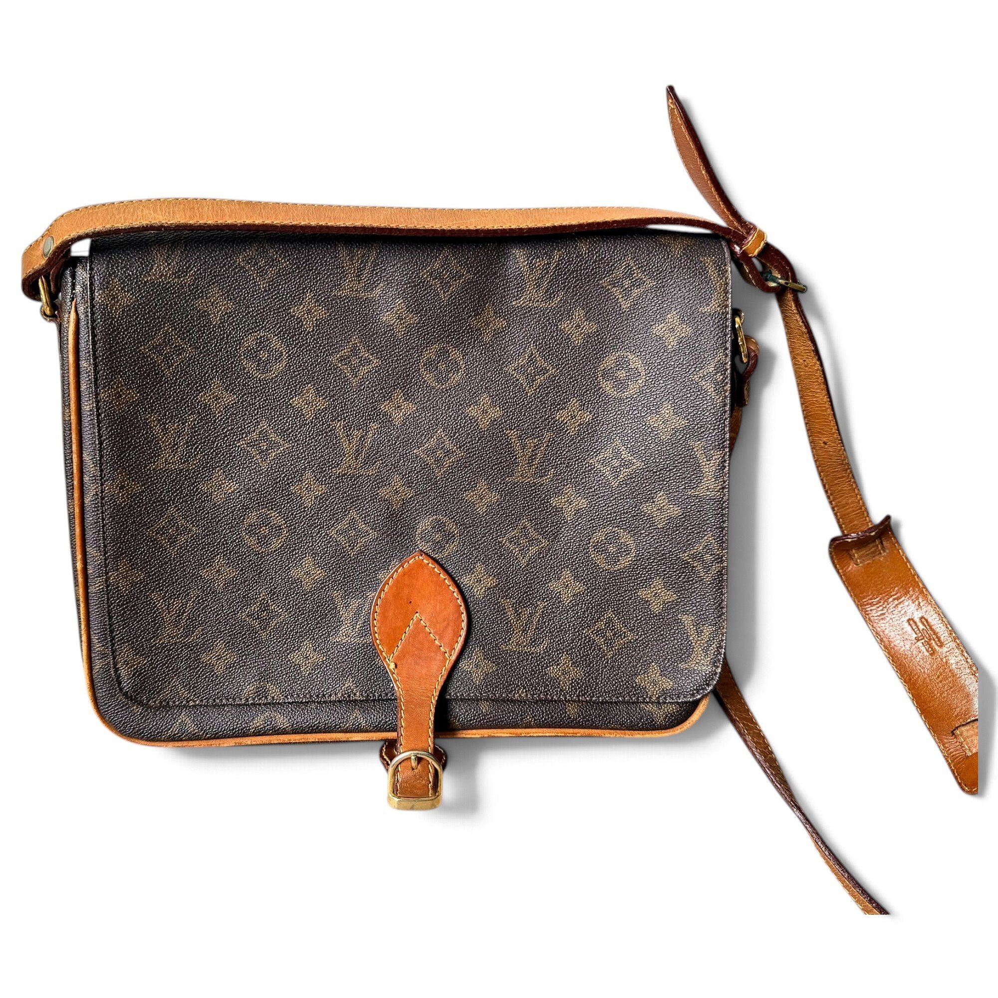 Cartouchière leather crossbody bag