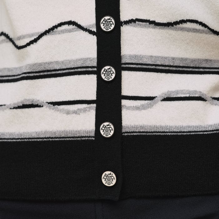 Blanc Nacre Long-sleeve Cardigan