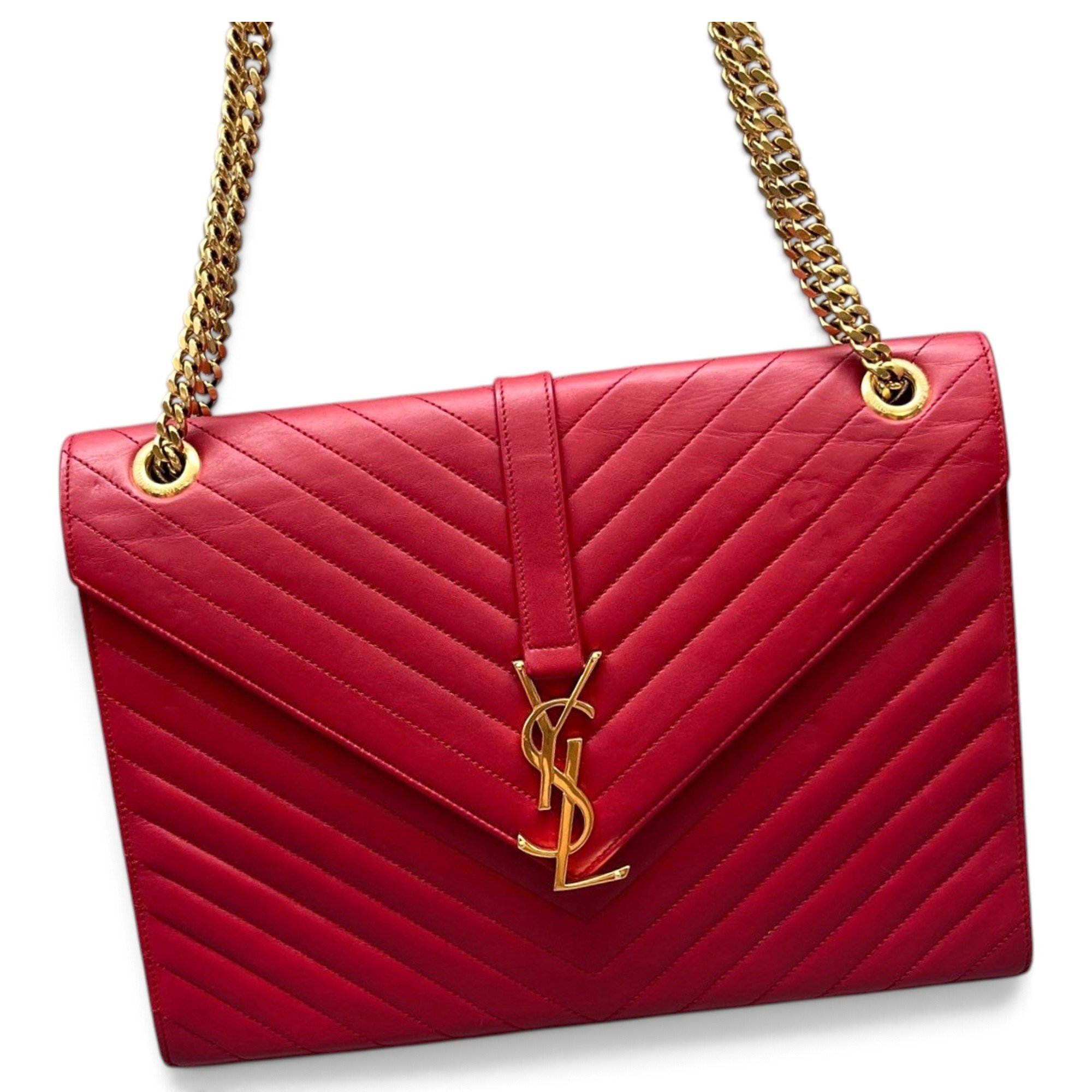 Envelope leather handbag