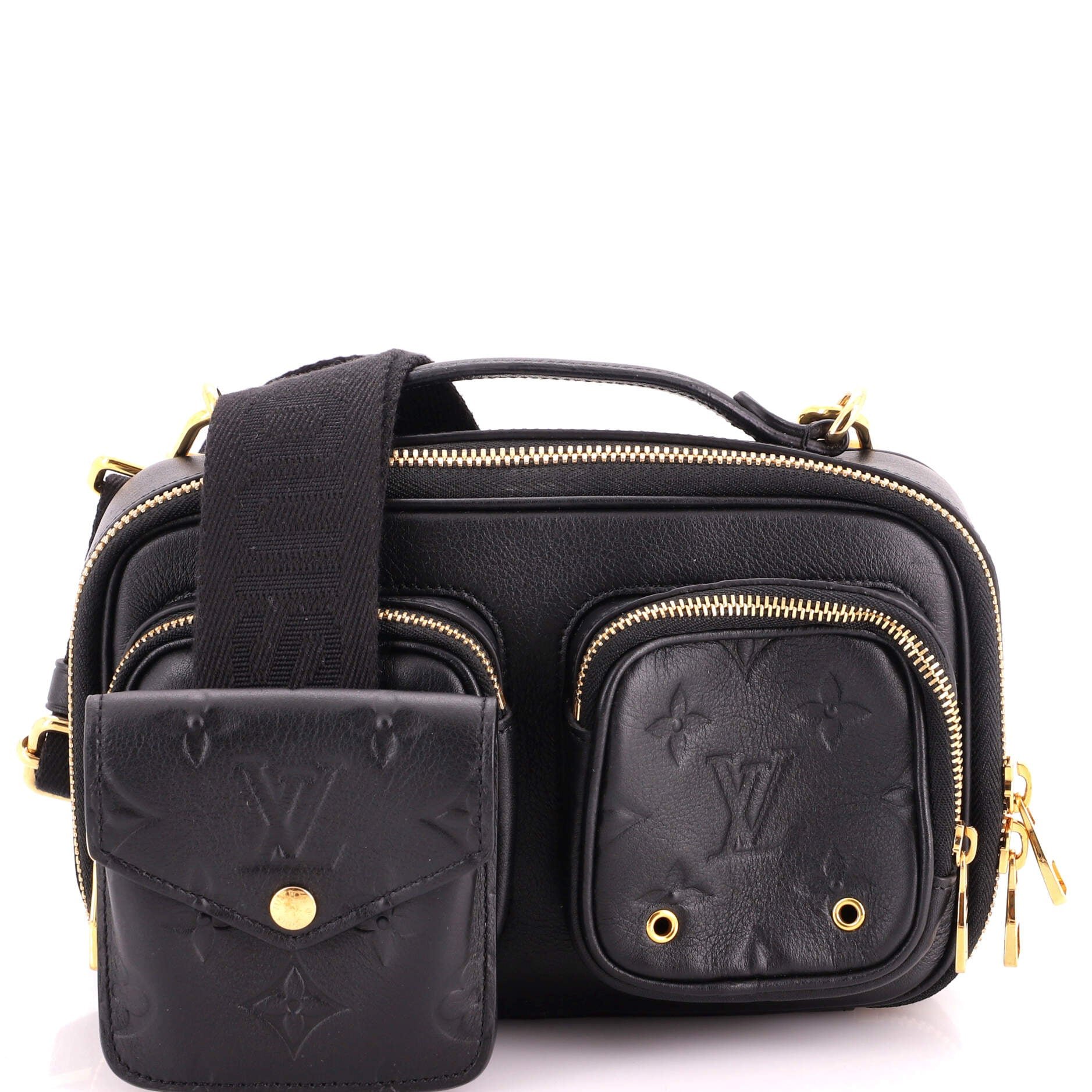 Utility Crossbody Bag Calfskin with Embossed Monogram Detail