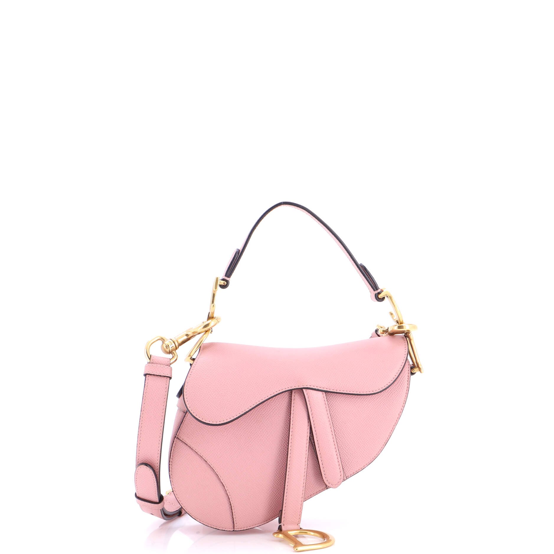 Saddle Handbag with Strap Leather Mini