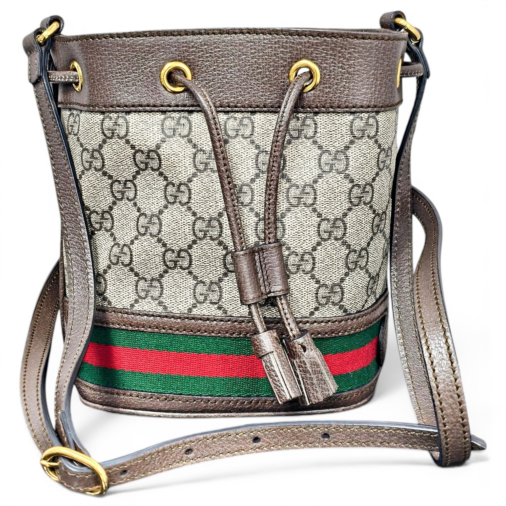 Ophidia Bucket leather crossbody bag