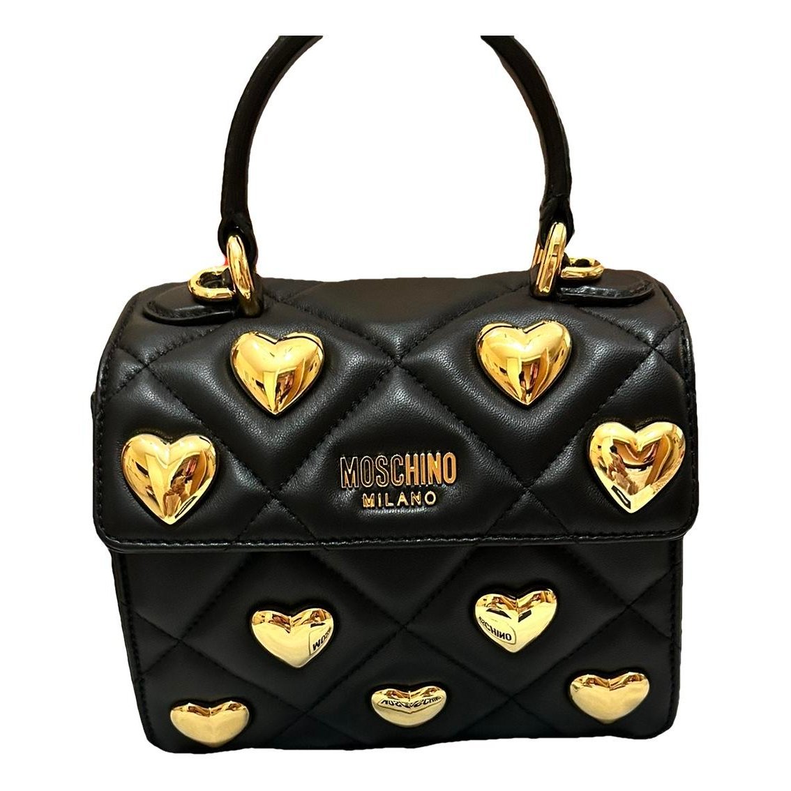 Biker leather handbag