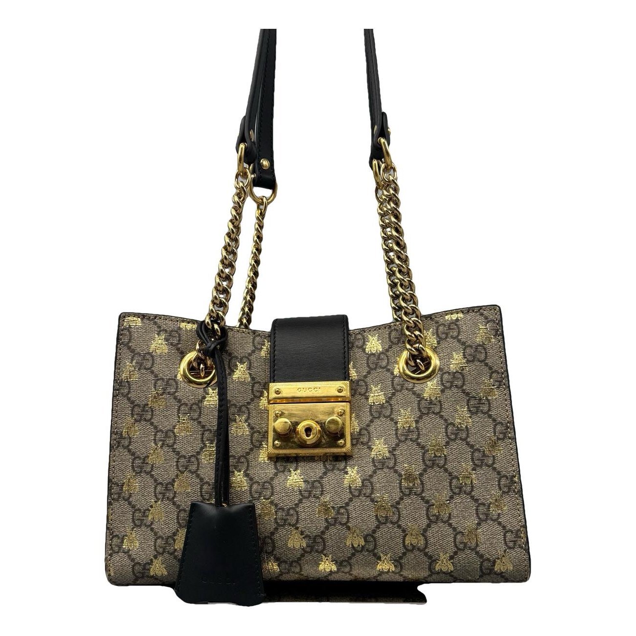 Padlock vinyl handbag