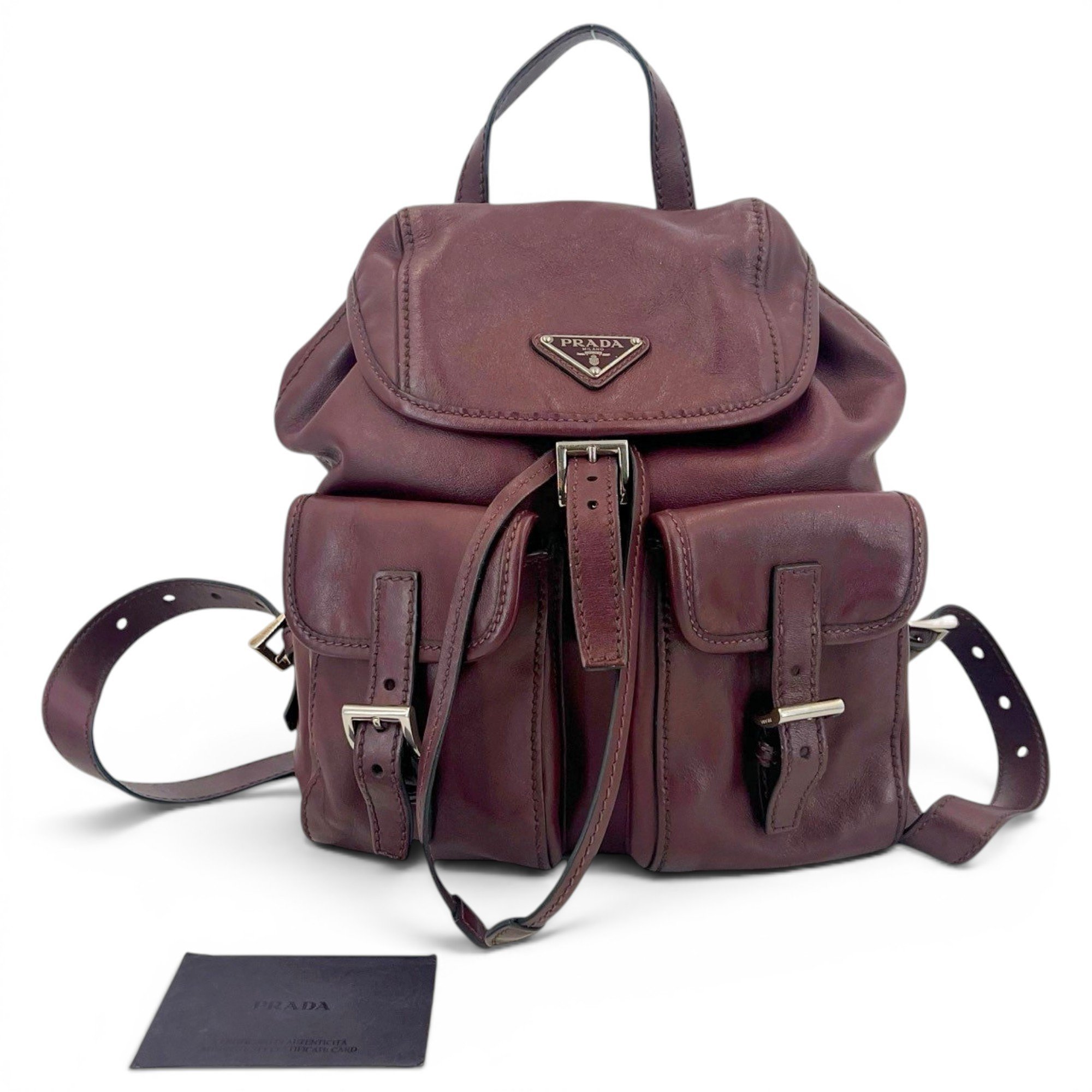 Leather backpack