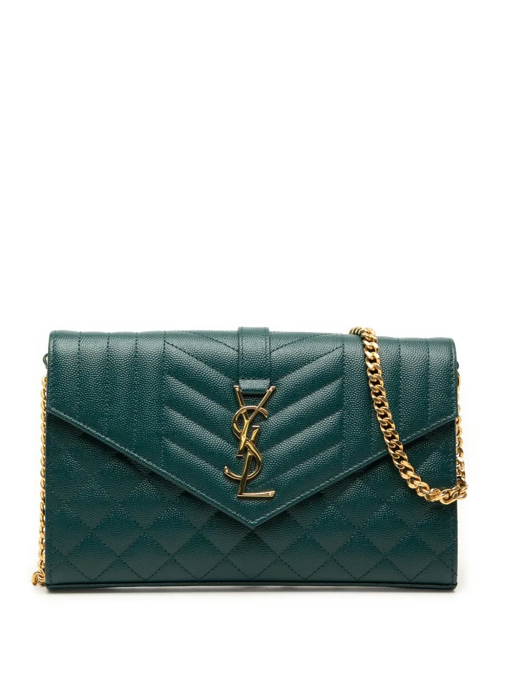 2021 Grain De Poudre Triquilt Monogram Envelope Wallet on Chain crossbody bag