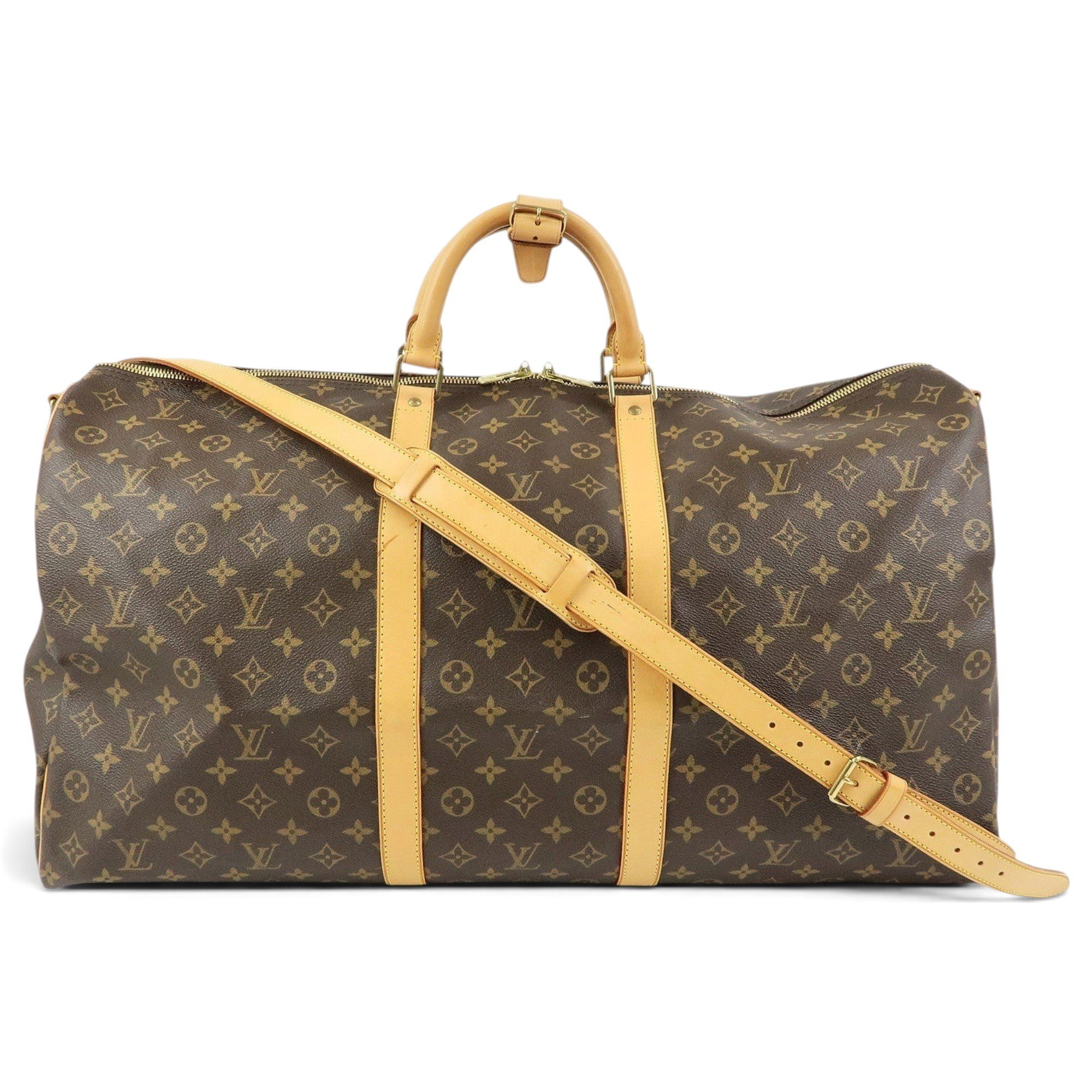 Keepall leather travel bag