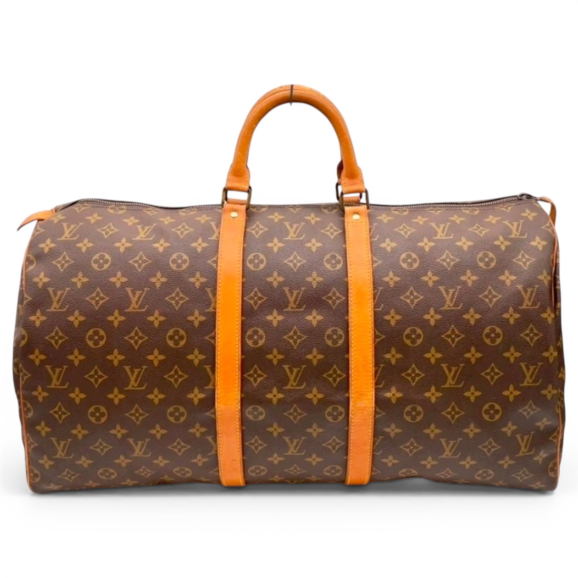 Keepall leather travel bag