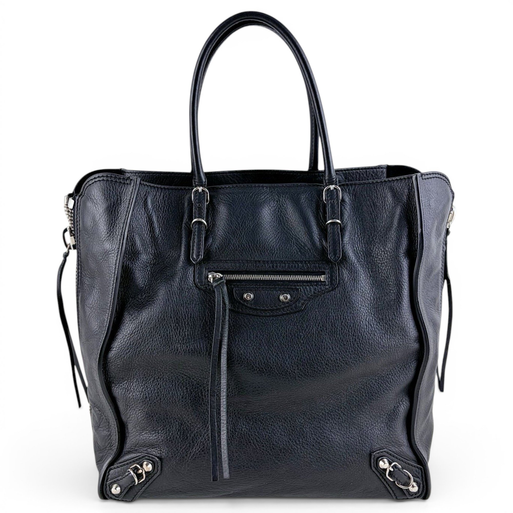Papier leather handbag