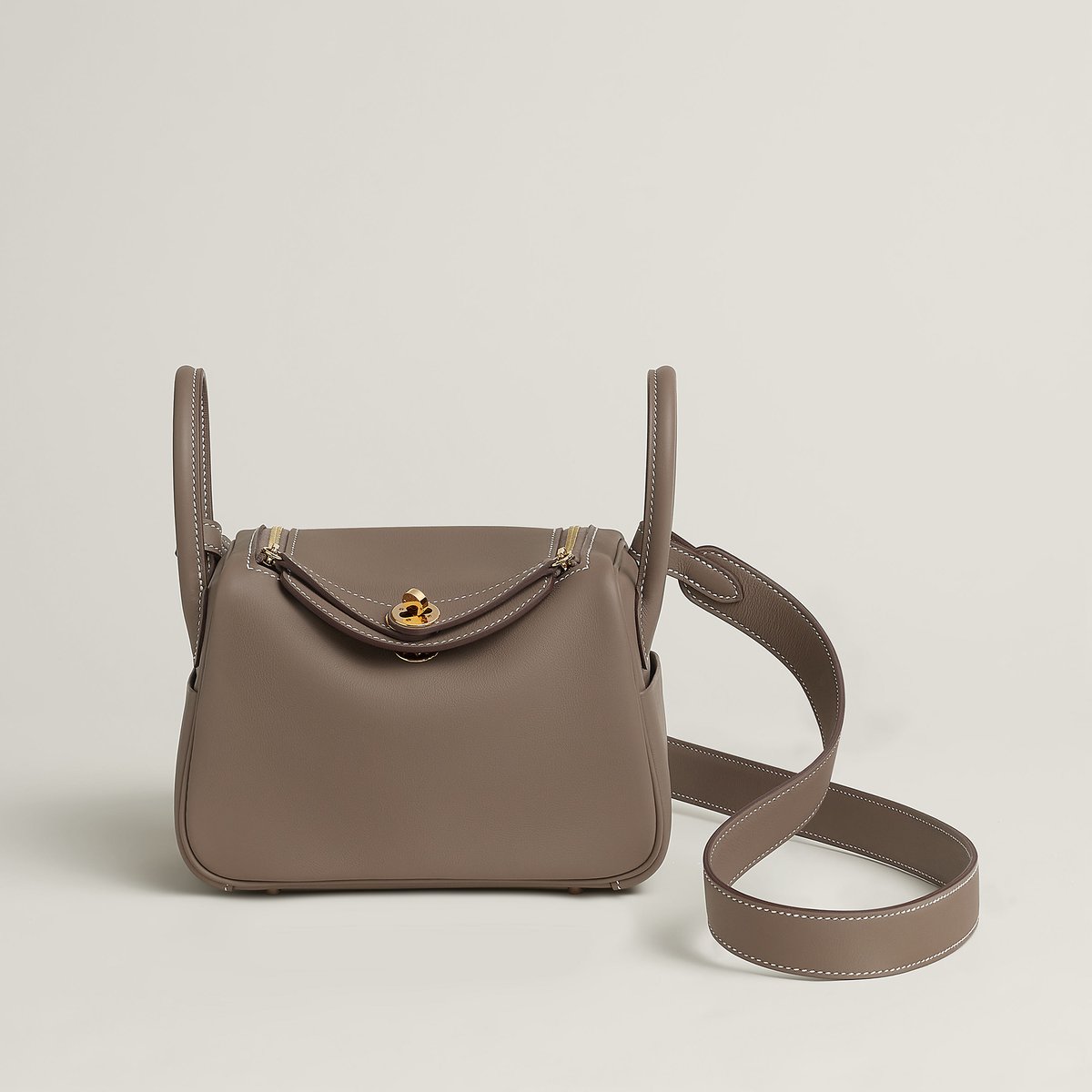 Hermès Lindy Mini in Étoupe