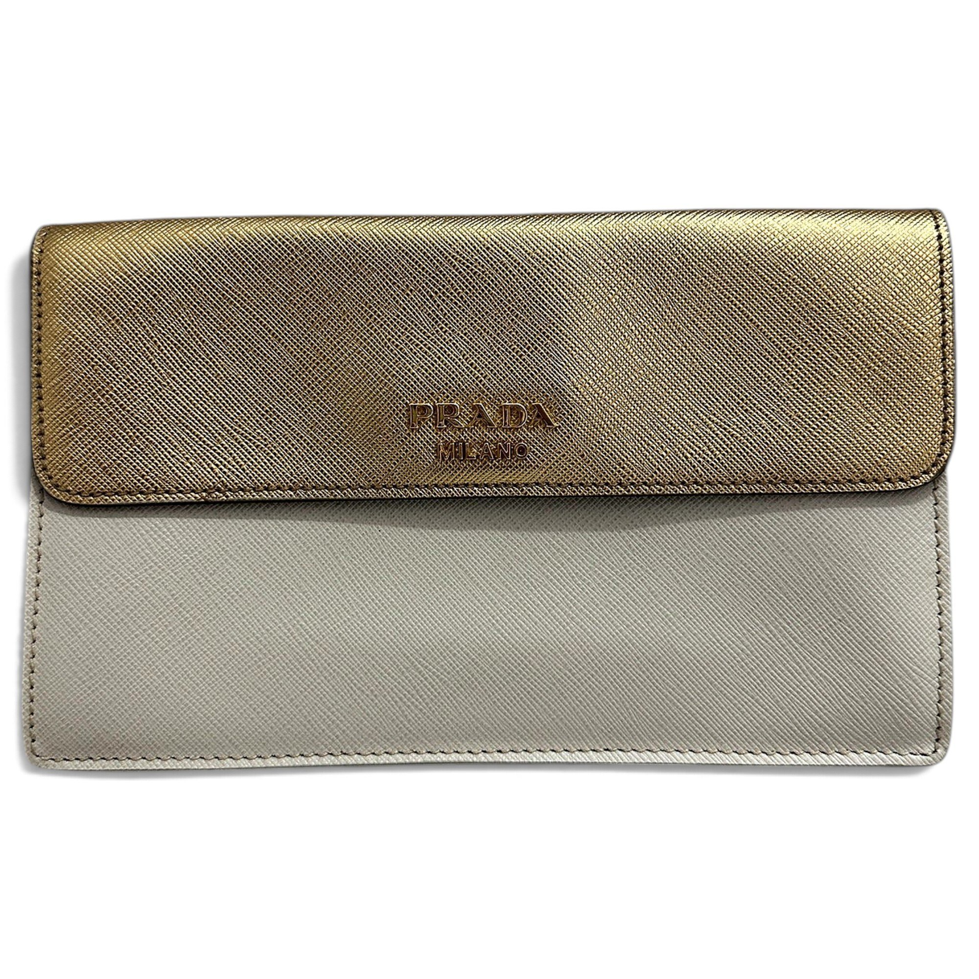 Leather clutch bag