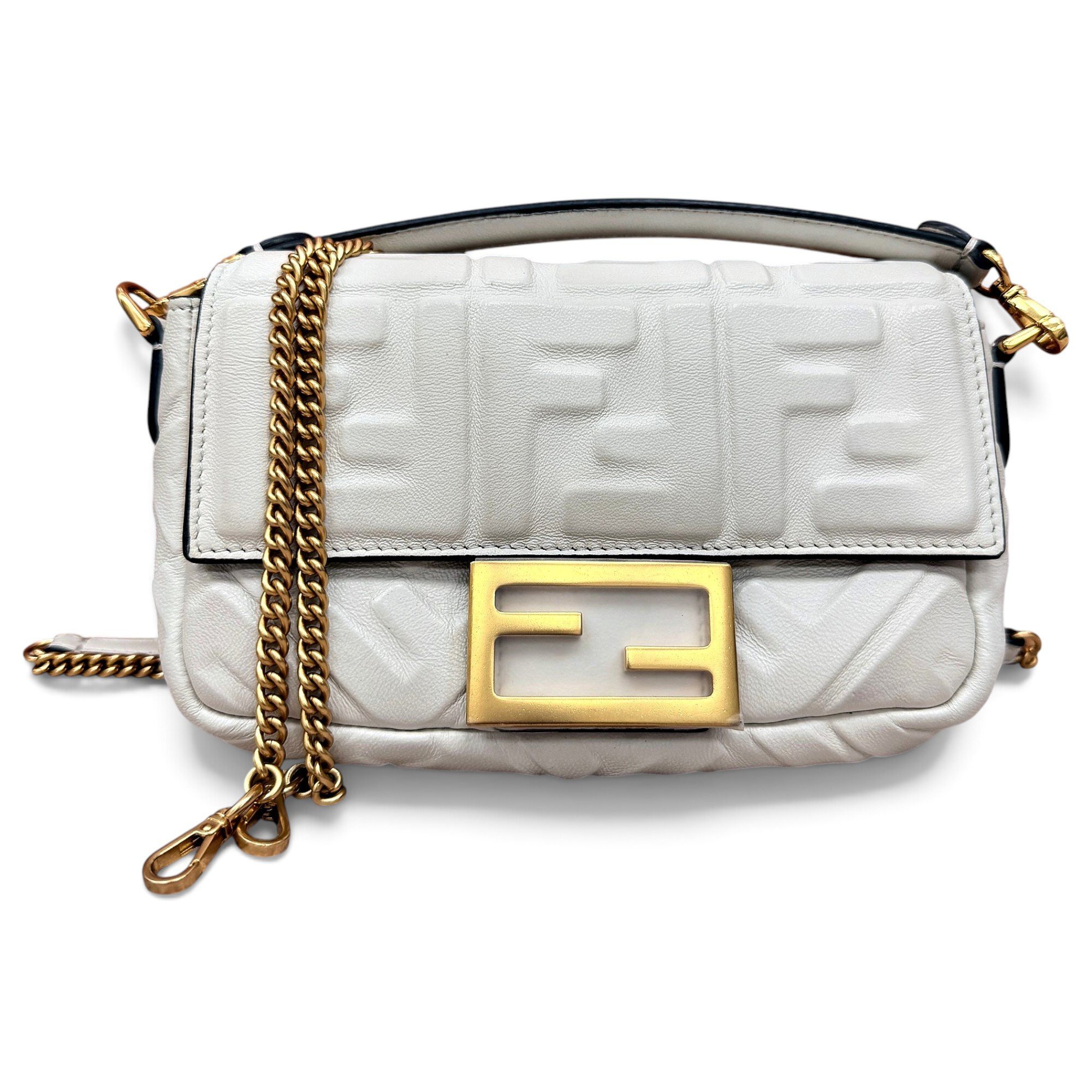 Baguette Chain Midi leather handbag