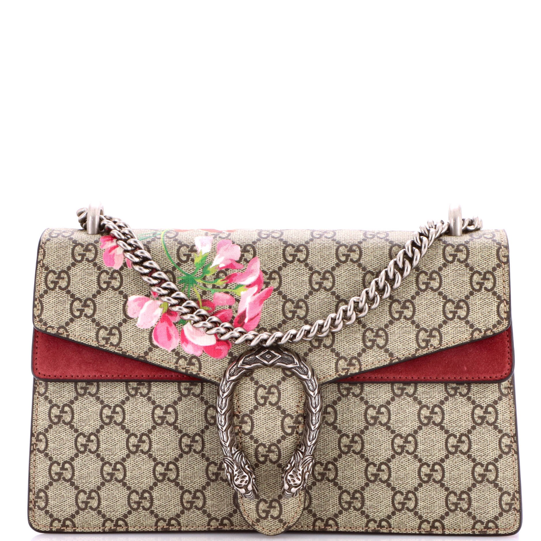 Dionysus Bag Blooms Print GG Coated Canvas Small