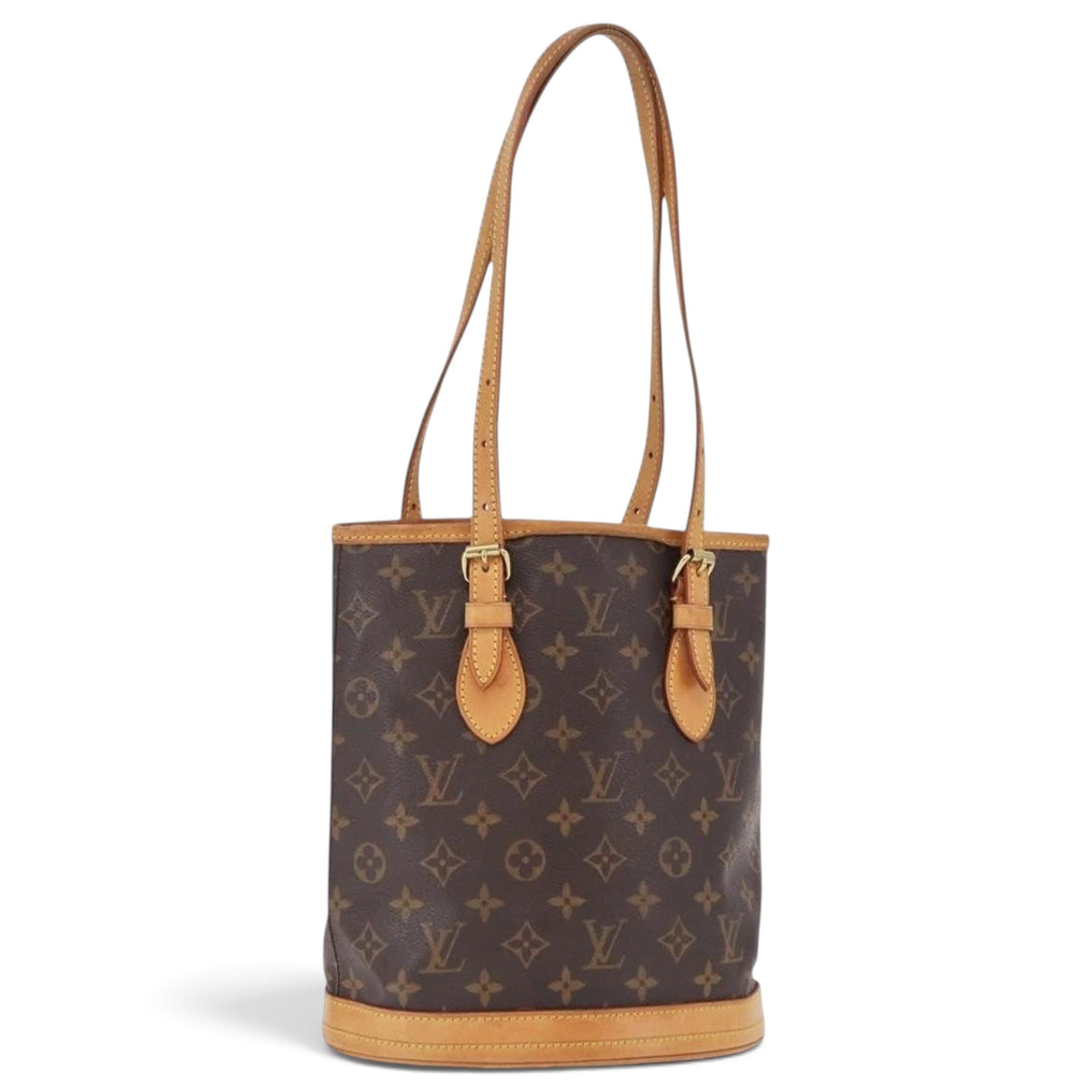 Bucket leather handbag