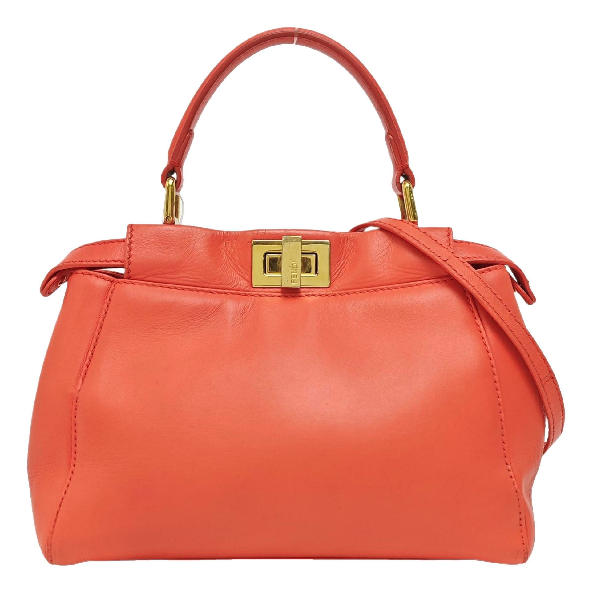 Peekaboo leather handbag