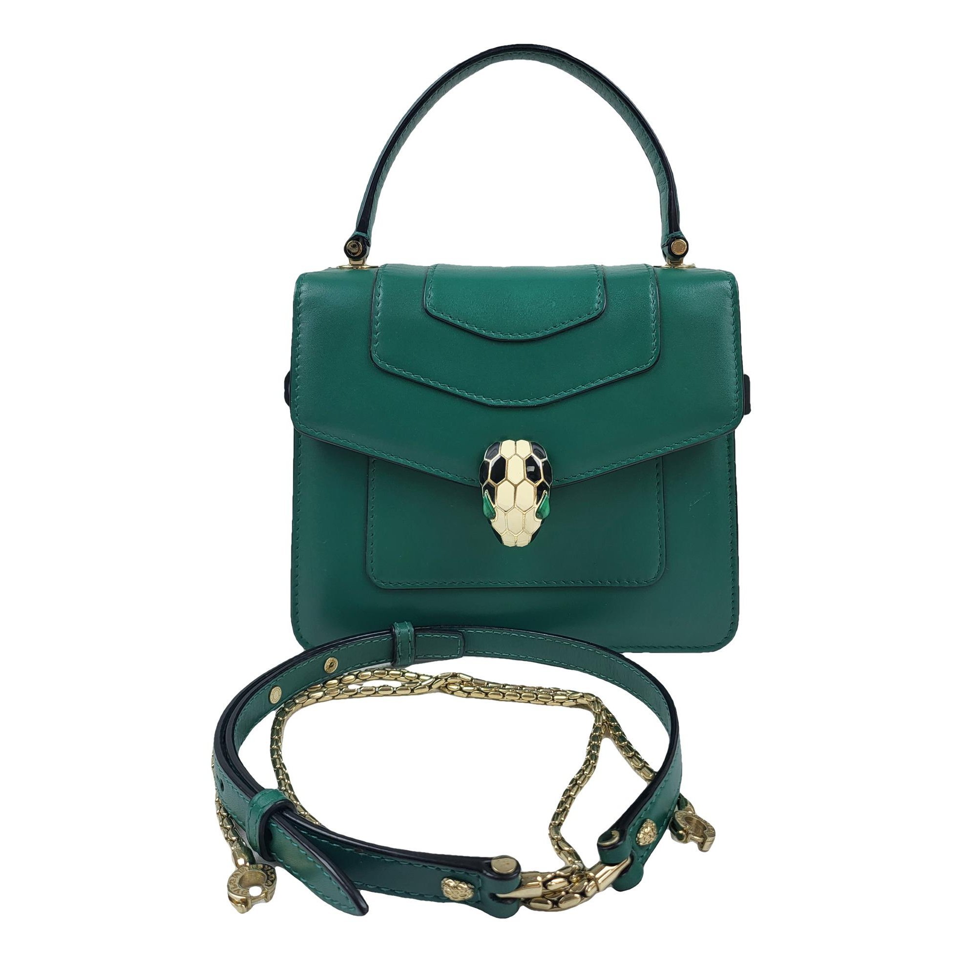 Serpenti leather handbag