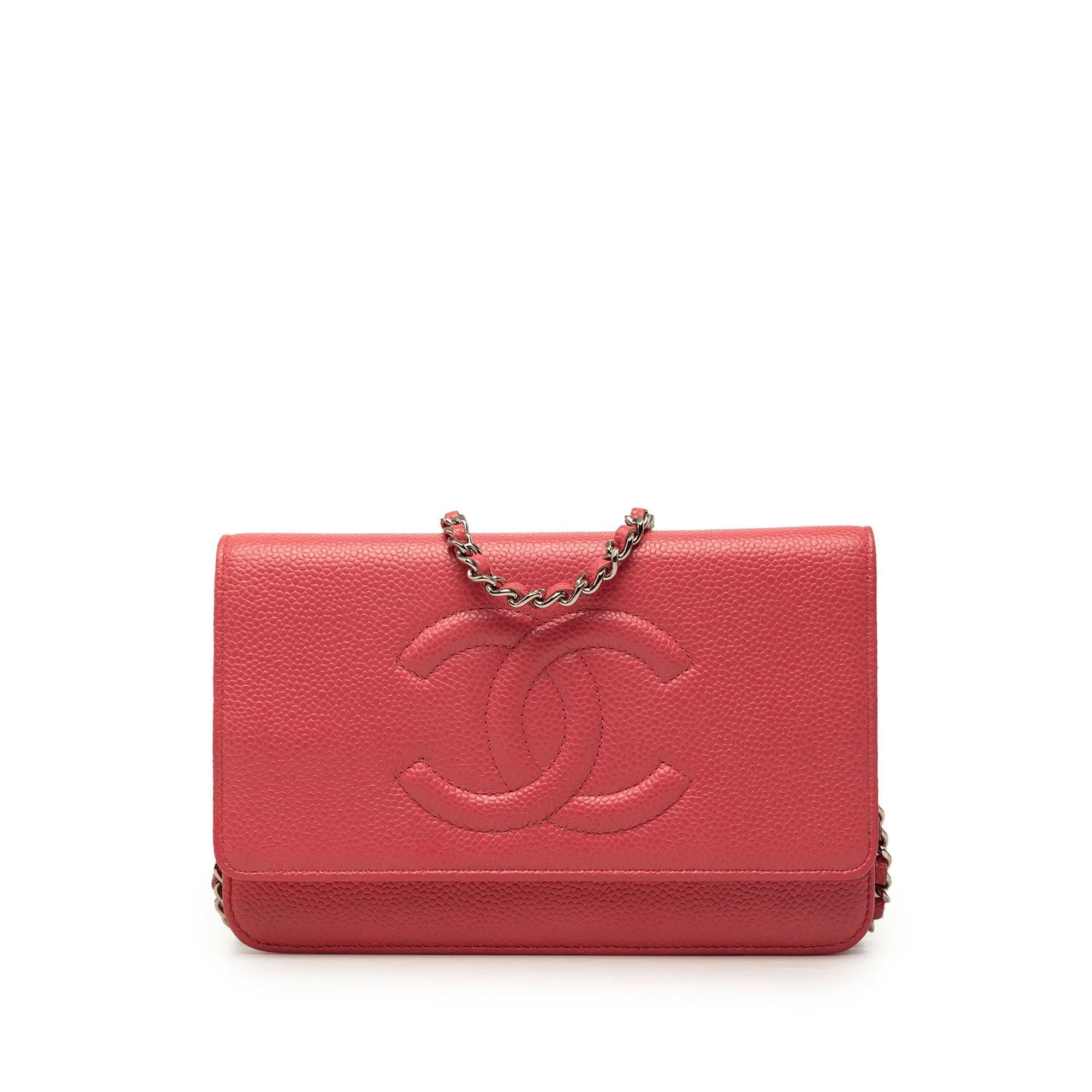 Wallet On Chain leather crossbody bag