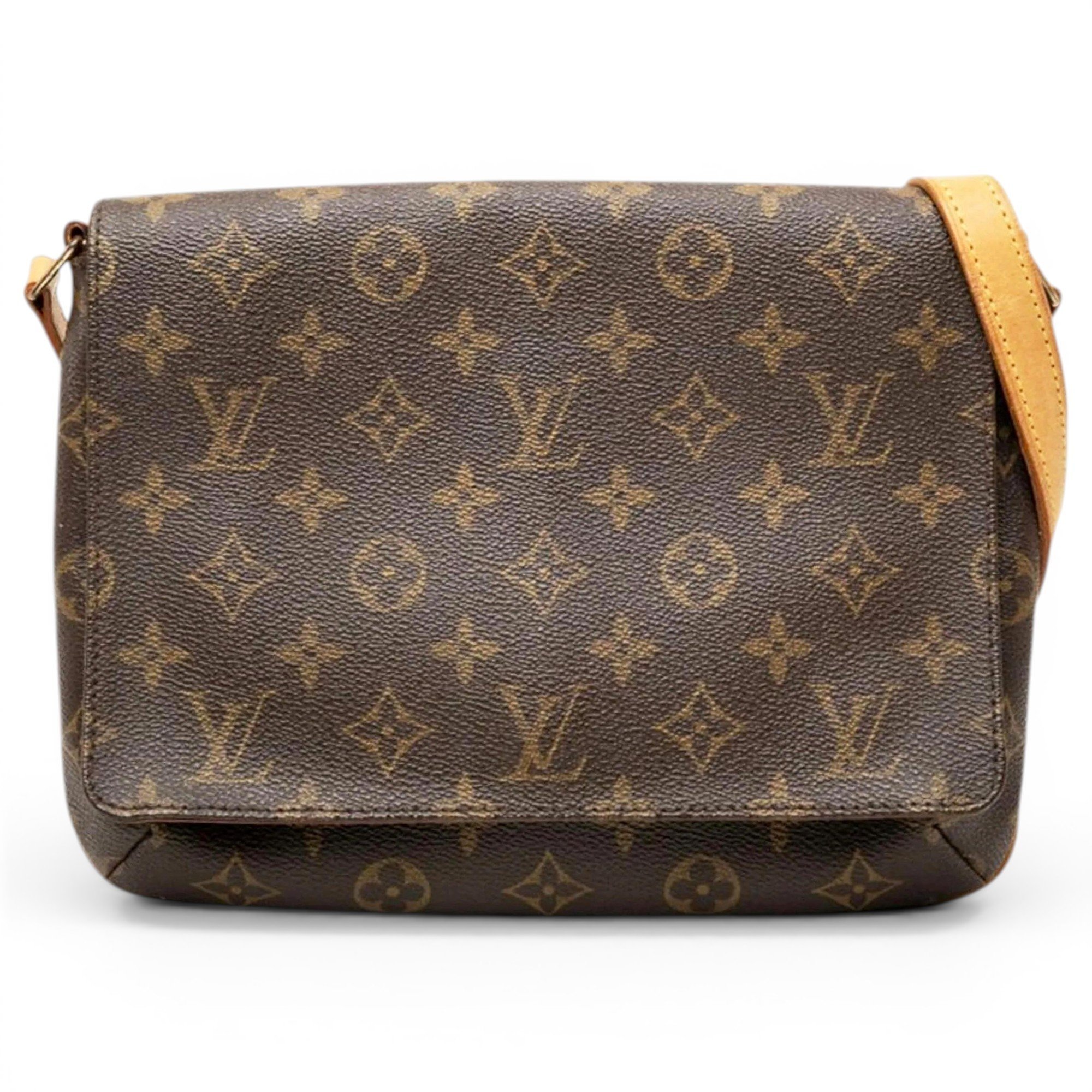 Musette cloth handbag