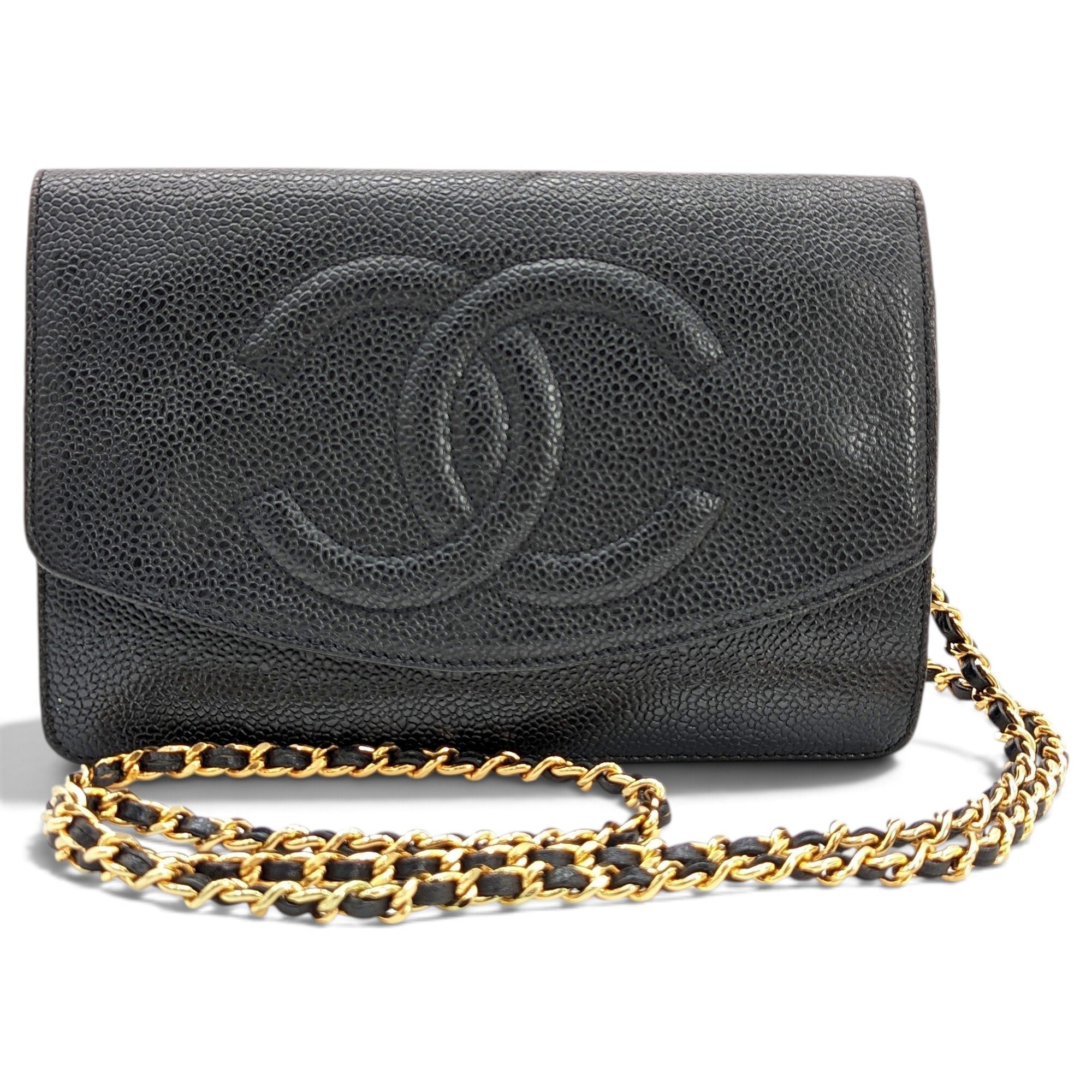 Wallet On Chain Double C leather handbag