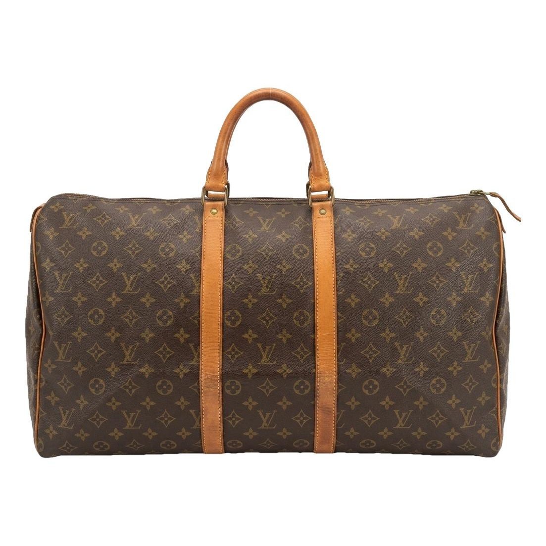 Keepall leather travel bag