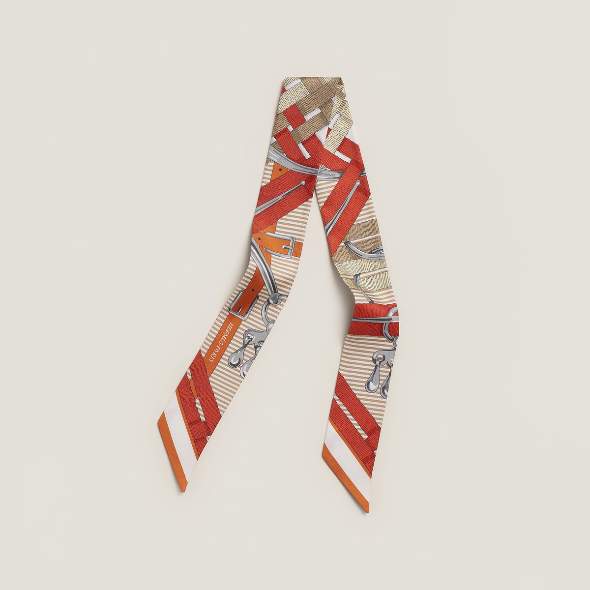 Hermès Mors a Jouets Chemise Twilly Orange Cuit/Beige/Corail