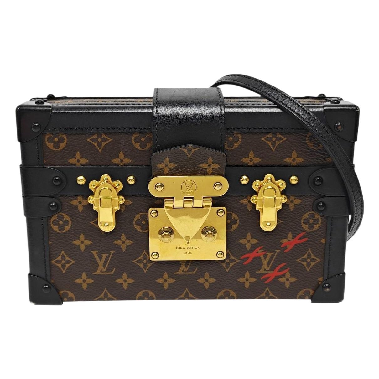 Petite Malle leather crossbody bag