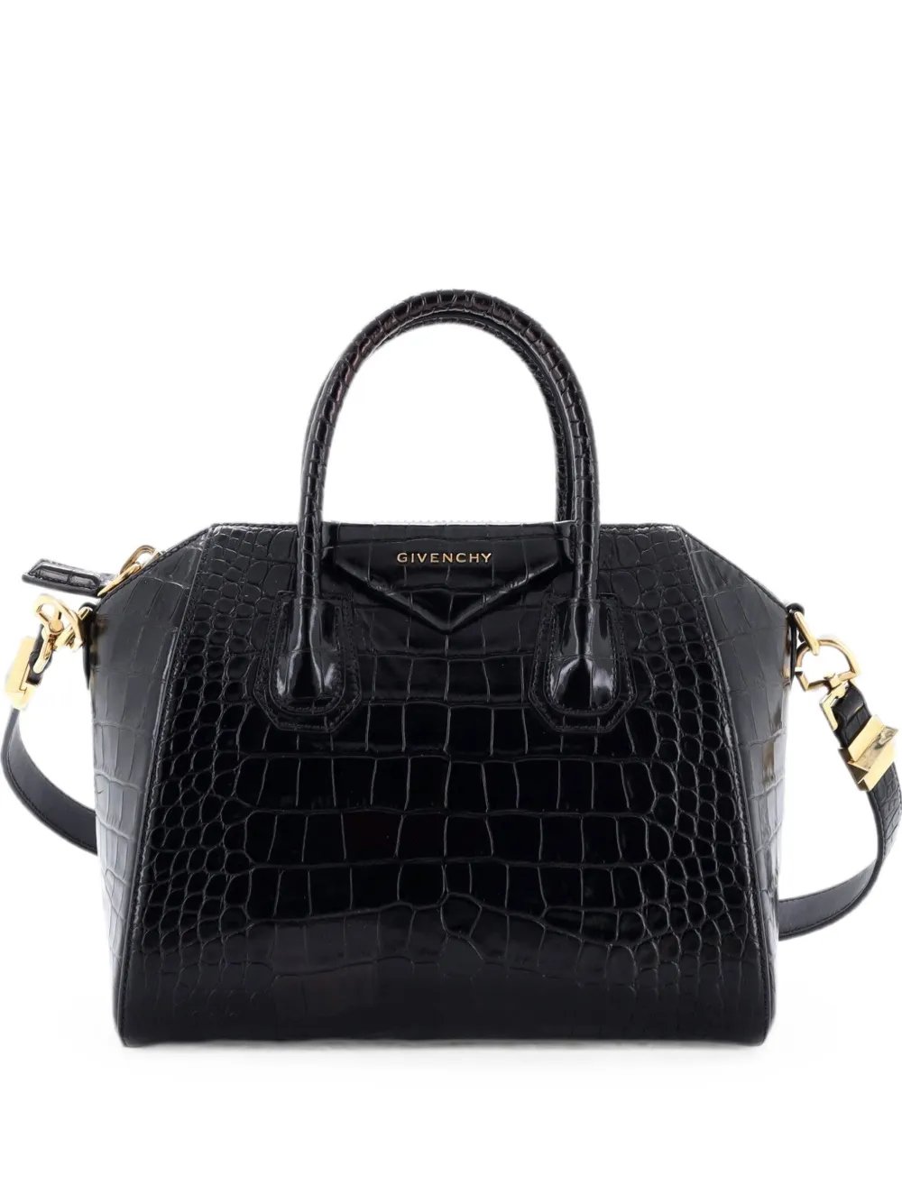 Antigona Bag Crocodile Embossed Leather Small satchel