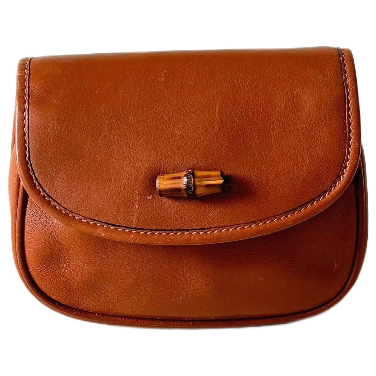 Bamboo leather crossbody bag