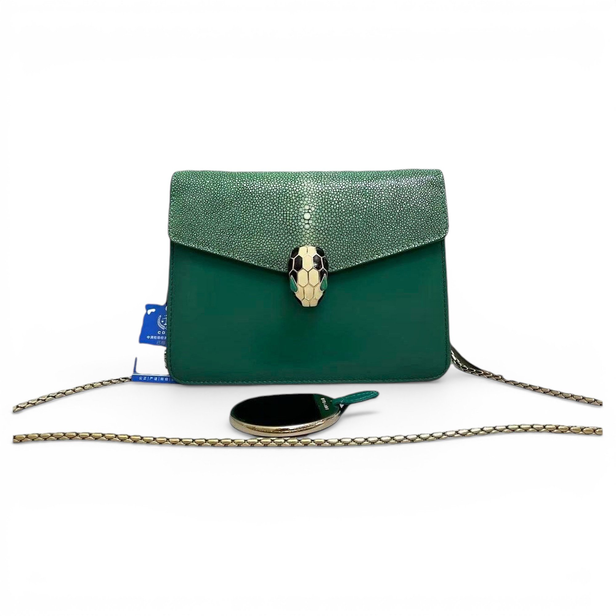 Serpenti leather handbag