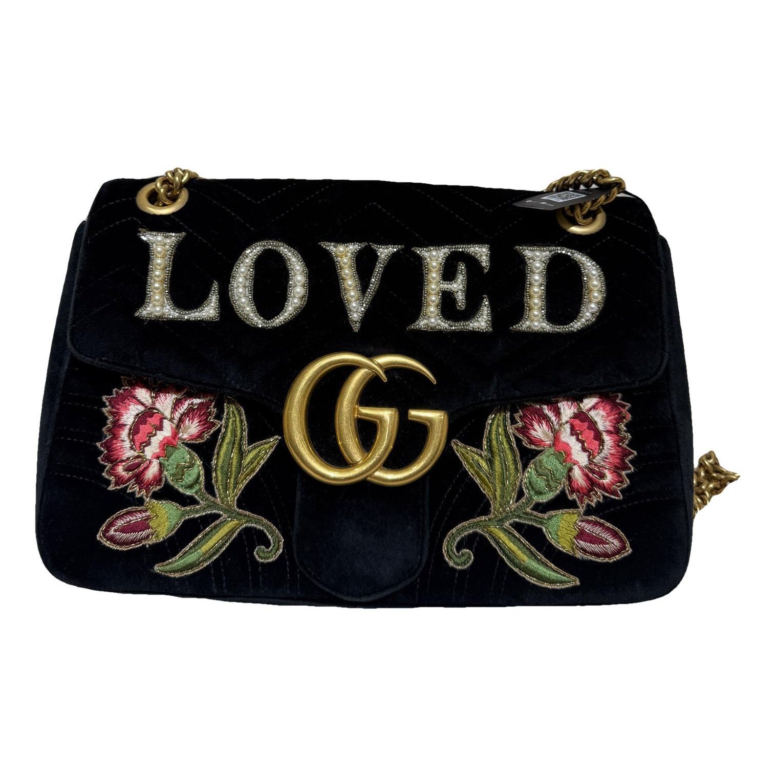 GG Marmont Flap velvet crossbody bag
