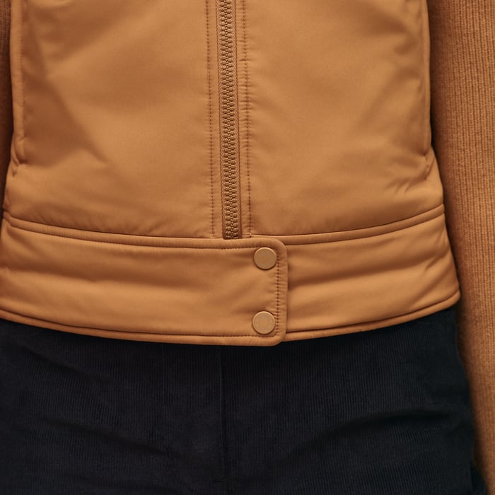 Marron Ocre Reversible Sleeveless Jacket