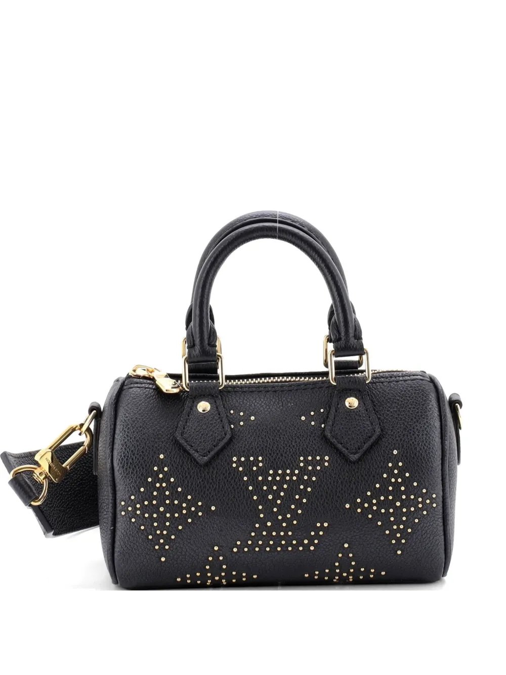 Speedy Bandouliere NM Bag Studded Leather Nano travel bag