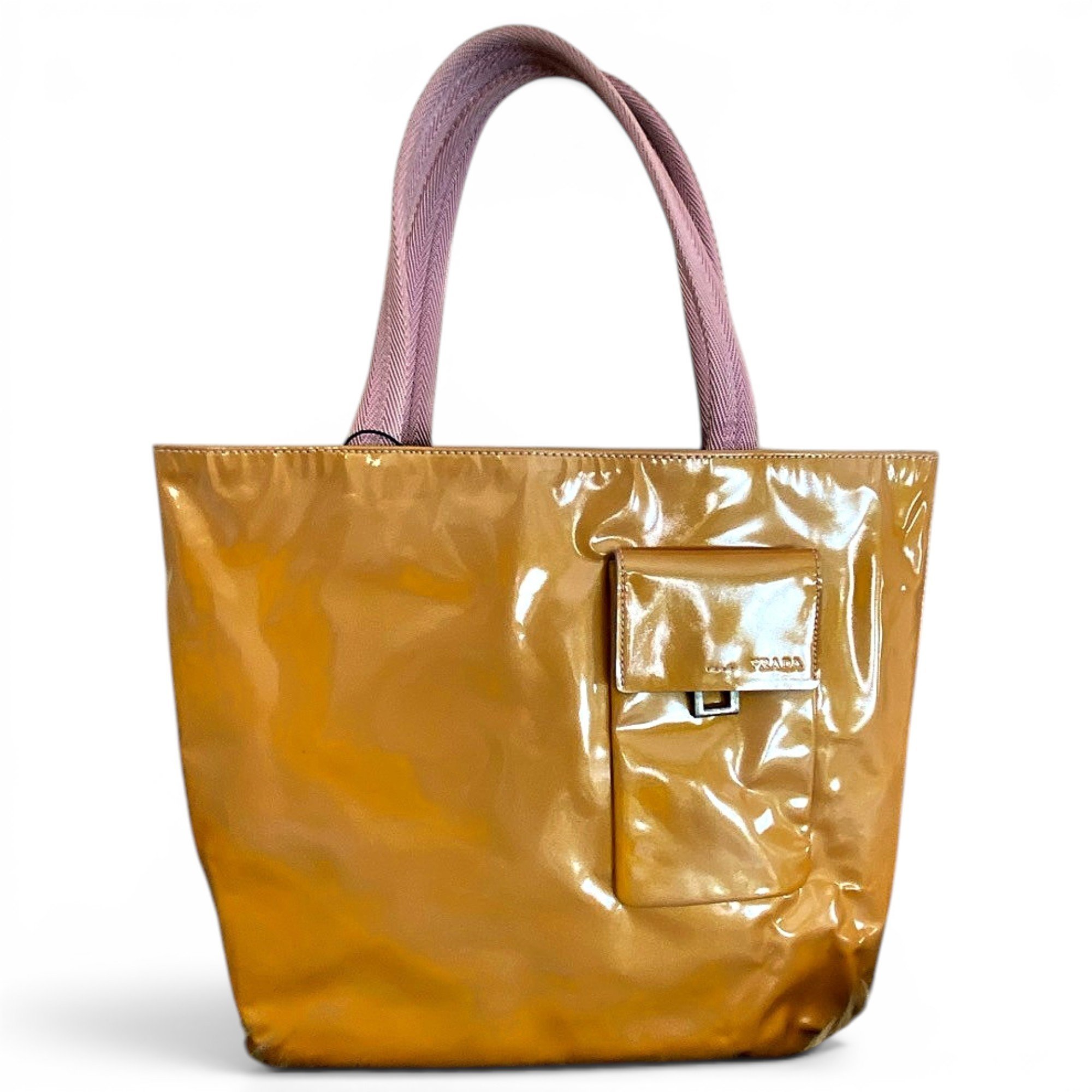 Patent leather tote