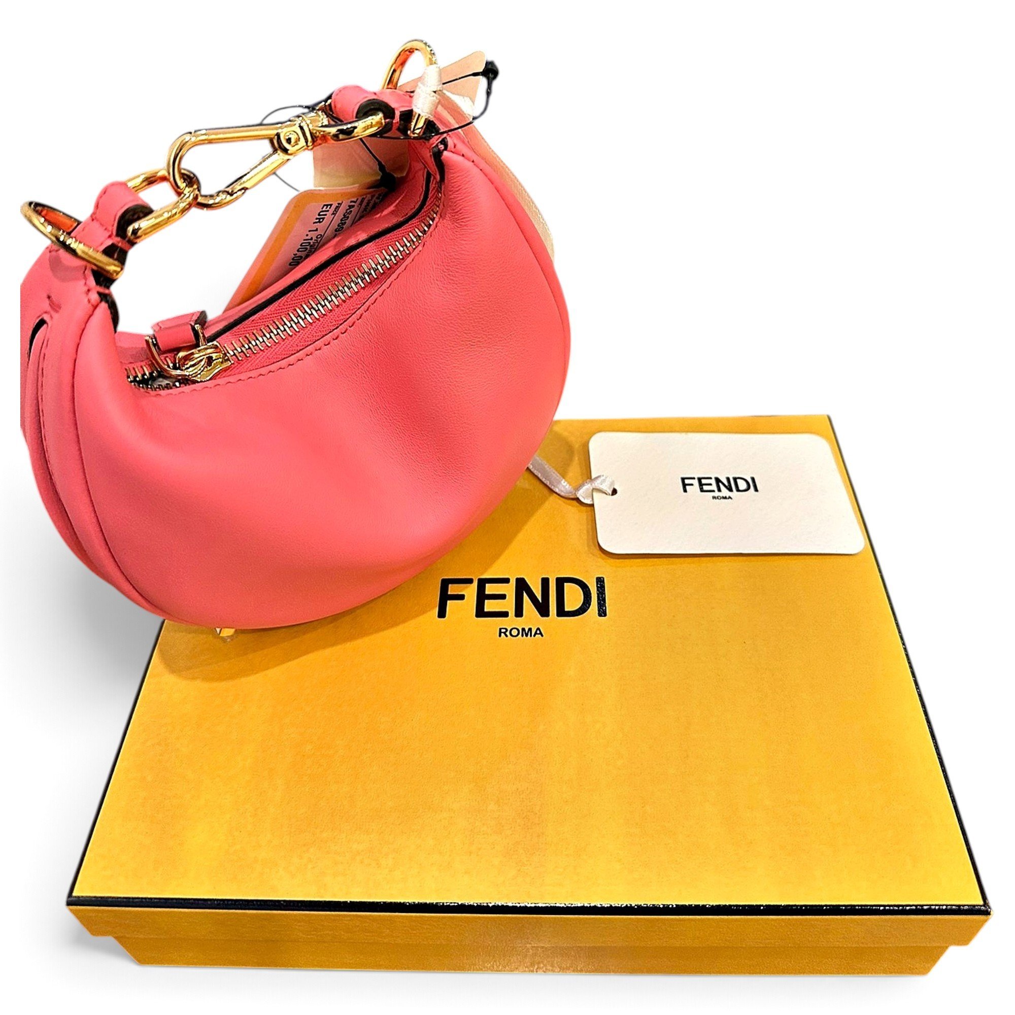 Fendigraphy leather handbag