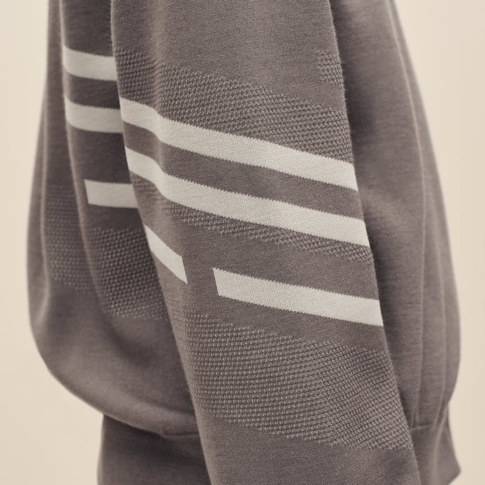 Gris Éléphant "H Golf" Reversible Hooded Jacket