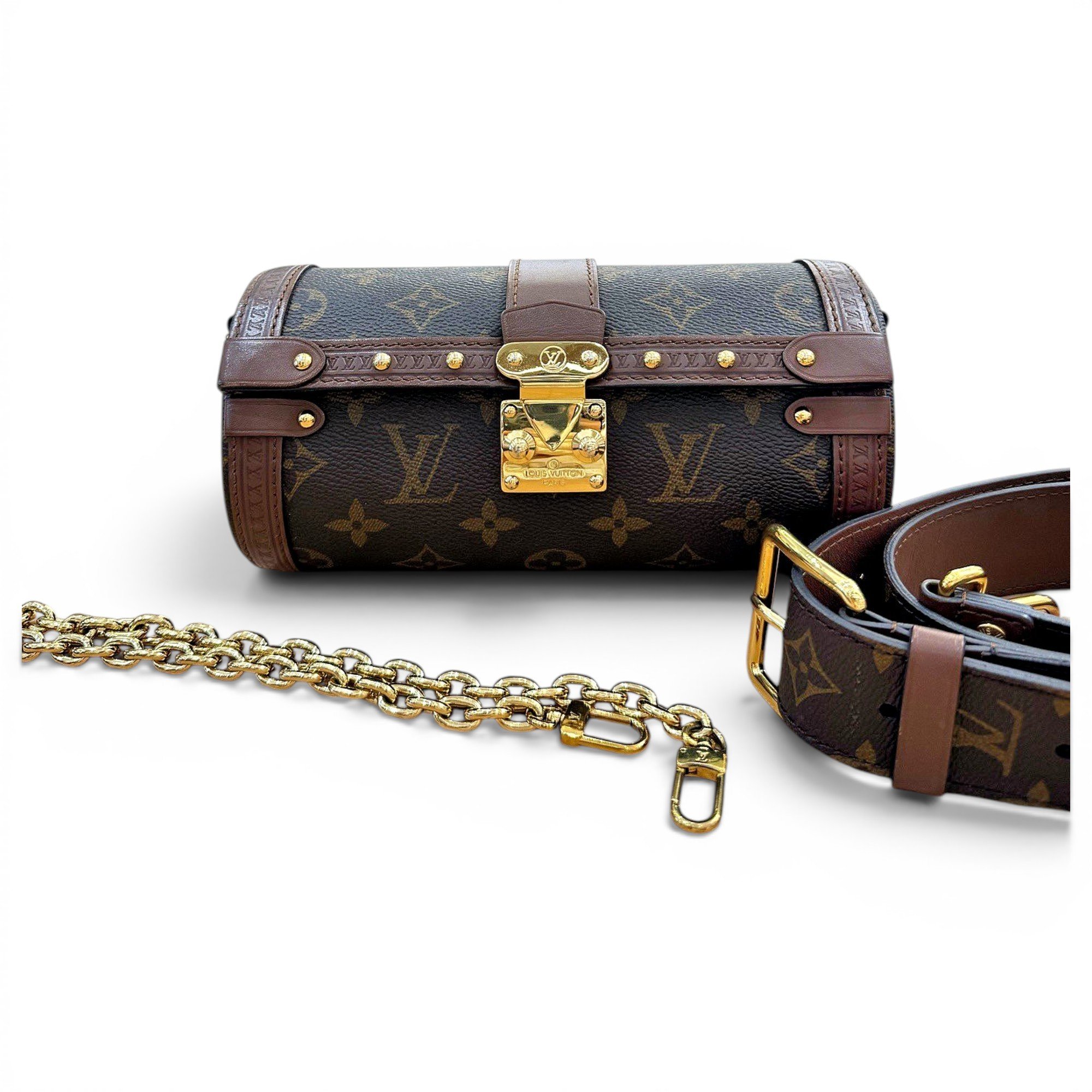 Papillon Trunk leather handbag