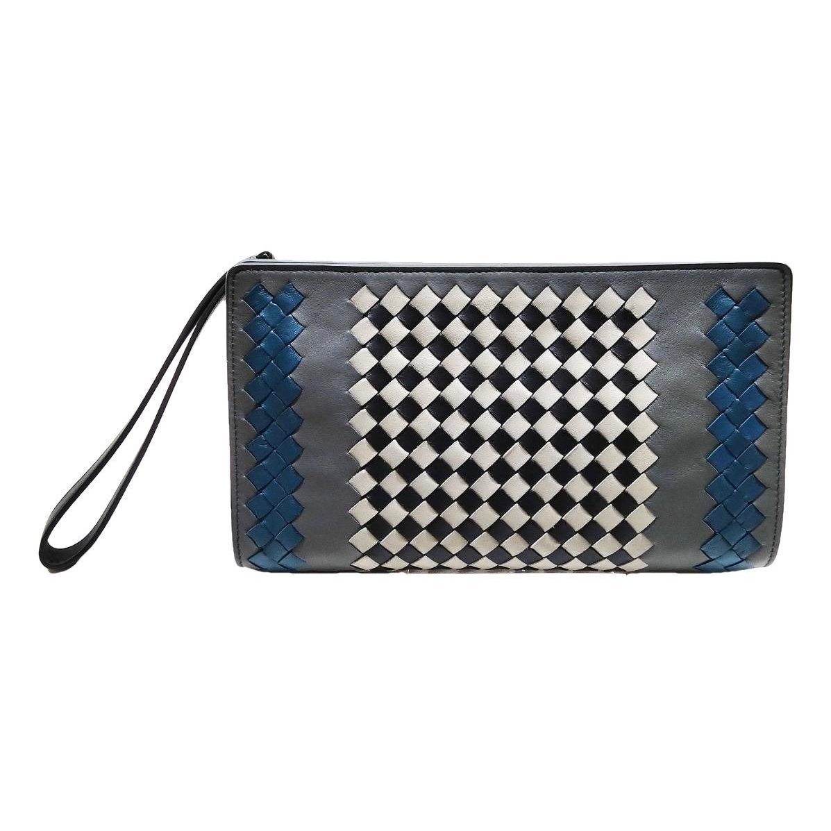 Leather clutch bag