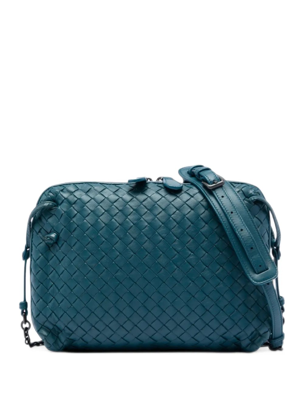 2012-2026 Mini Nappa Intrecciato Nodini Double Zip crossbody bag