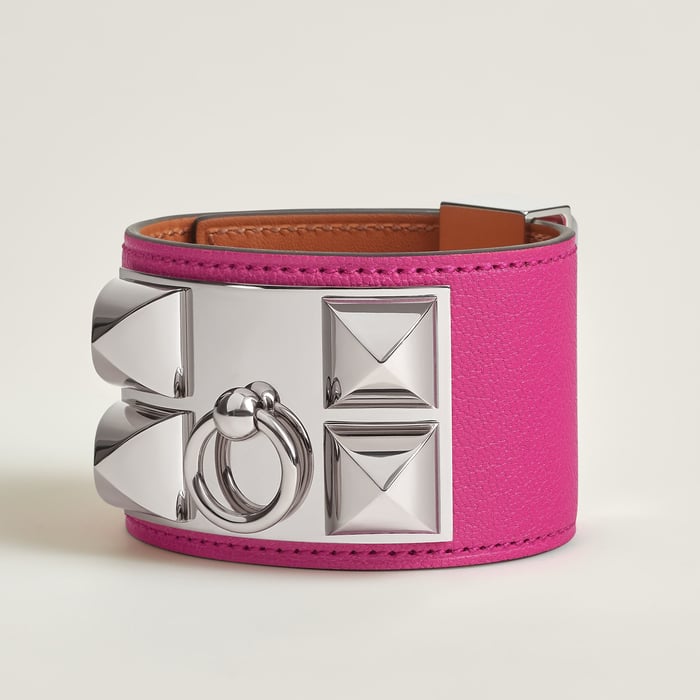 Rose Shocking Collier De Chien Bracelet