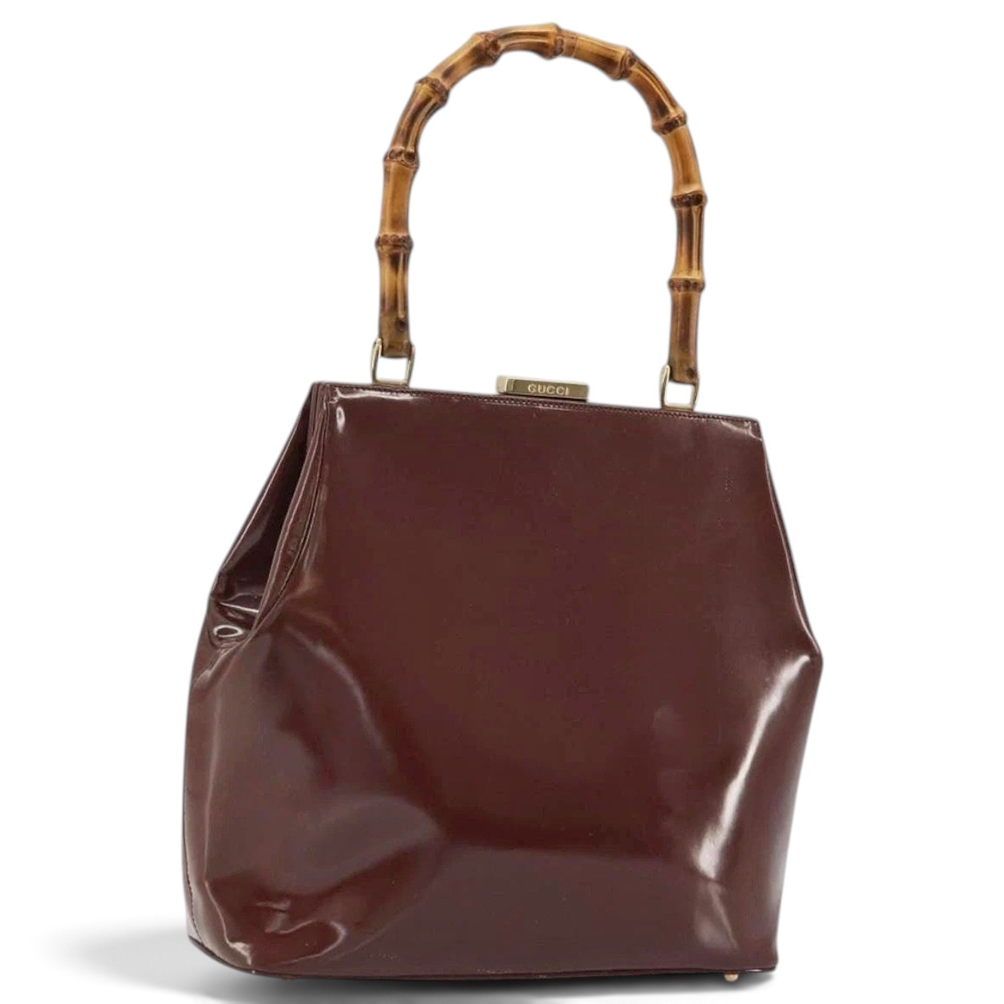 Patent leather handbag