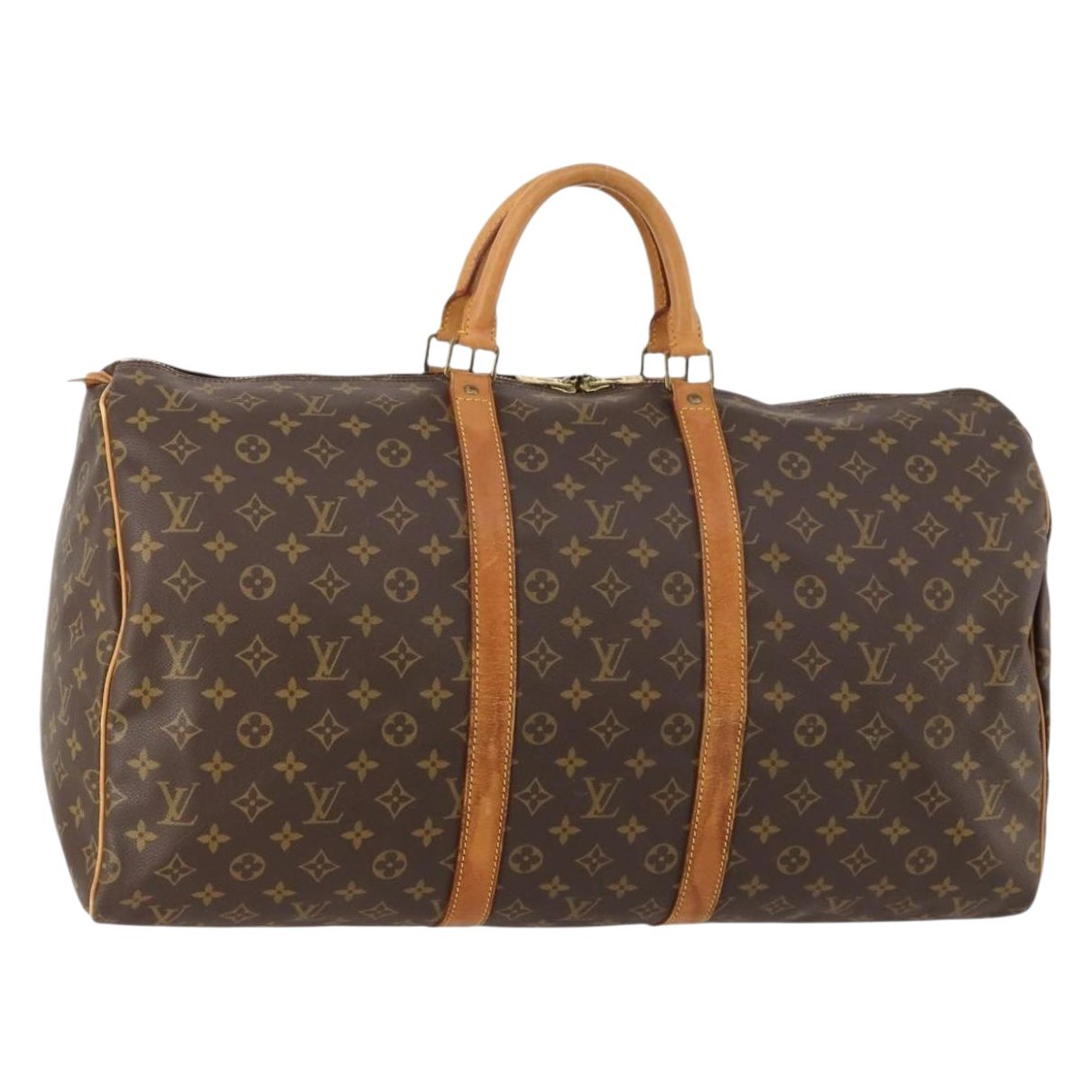 Keepall leather travel bag