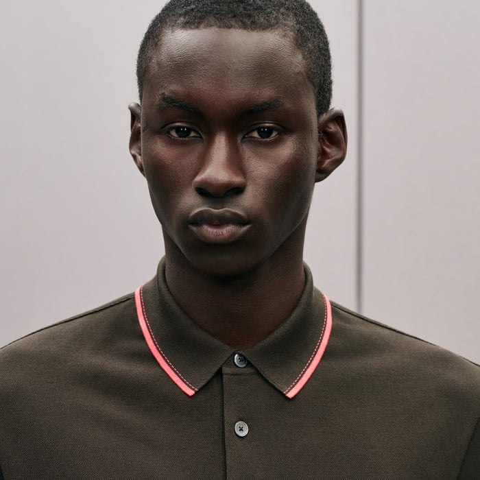 Kaki "Piqures Sellier" Polo Shirt