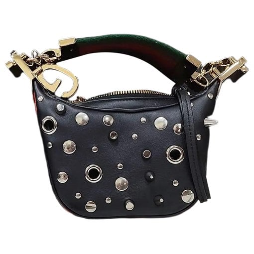 Attache leather handbag