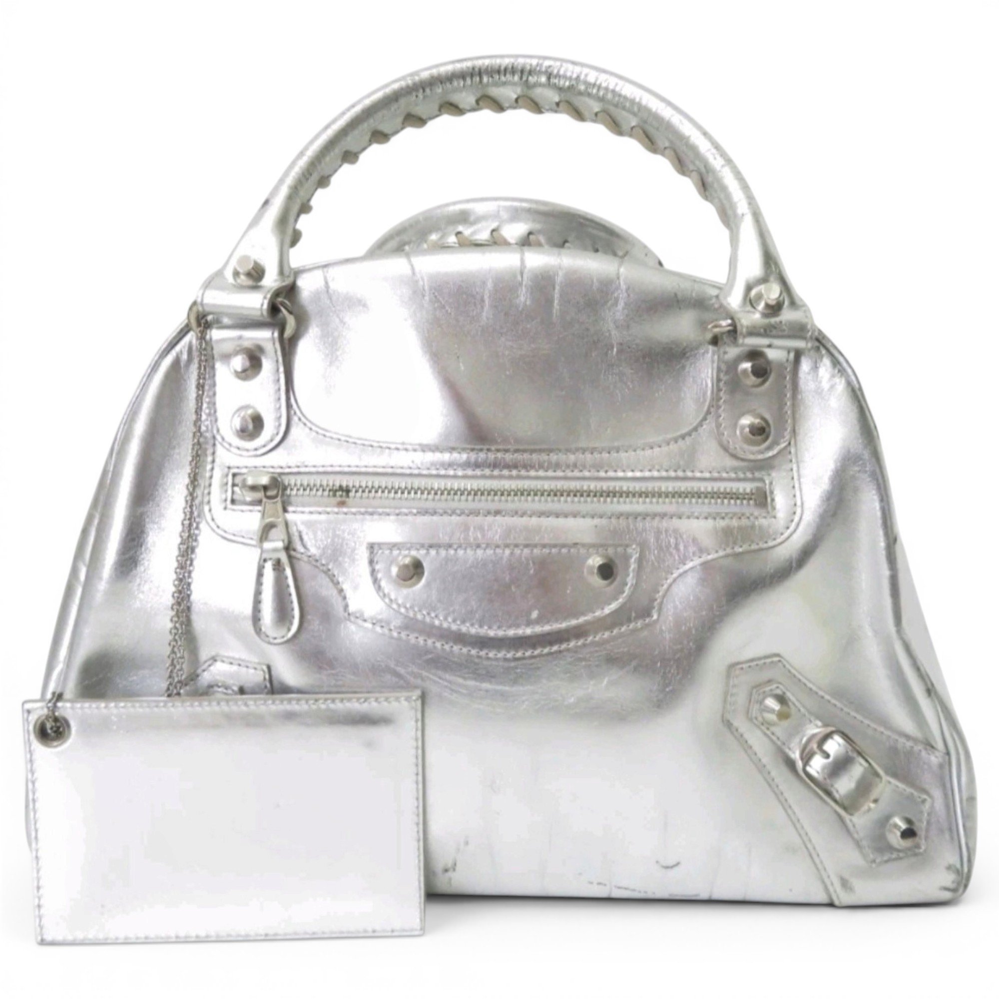 City leather handbag