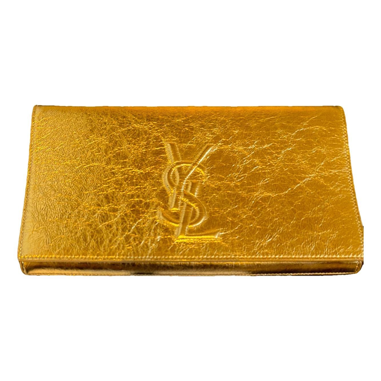 Leather clutch bag